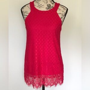 Fuschia Pink Lacy Top