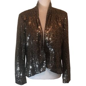 Gibson Latimer gold sequins slip on jacket