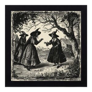 Vintage Salem Witch Halloween Wall Art