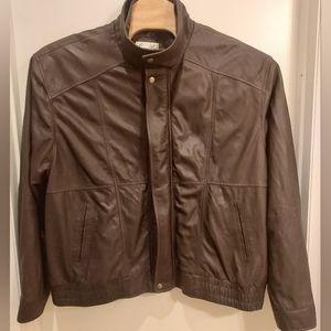 Scully Vintage Men's Brown Leather‎ Aviator Bomber Lined Zip Jacket Size 3XB