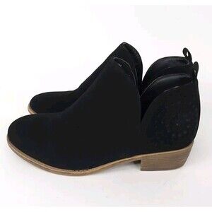 Vepose Womens Ankle Boots Size 7 Black Pull On Shoes