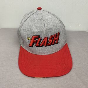 DC Comics Originals THE FLASH Snapback Hat Adjustable Red Gray Superhero