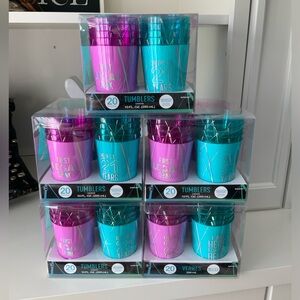 AMSCAN 21ST Birthday Party Plastic Blue & Purple Tumblers 20PK 10FL OZ BRAND NEW