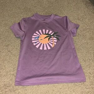 Toddler girl rash guard swim shirt