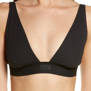 Skims Cotton Ribbed PLUNGE BRALETTE