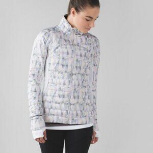 Lululemon - Lightweight Puffer Zip Up - White/Grey - Size 4