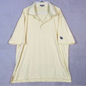 Peter Millar Summer Comfort Performance  UPF 50 Golf Jersey Polo Shirt XL Yellow