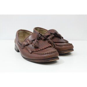Allen Edmonds Men Shoes Loafer Classic Kiltie Dress Leather USA Brown Sz 9.5