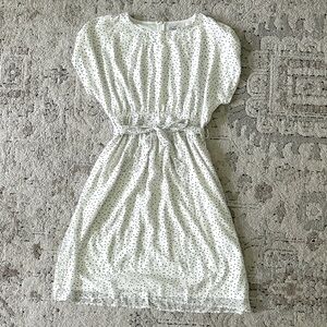 White summer dress with tie waist