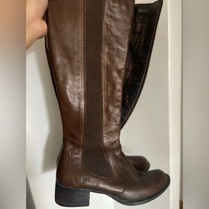 Born Valentina Tall Leather Boots Size 8, brown boots; leather boots, born shoes