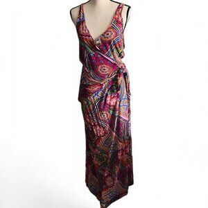 Multicolor Pattern Boho Dress Maxi Dress Flowy Gypsy Bohemian Summer Dress