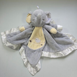 Douglas Baby Elephant Lovey Security Blanket Gray Yellow Cuddle Toy Soft