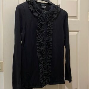 Escapade black long sleeve cardigan (sz m)