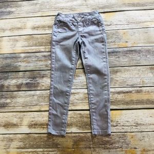 “Justice” gray, shiny pants! Size 7