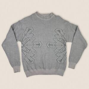 Vintage 90s Sweater Crew Neck Reunion Gray Size Large