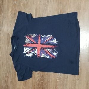 (XL) PRIMARK British Flag Graphic T-Shirt Lightweight Casual Patriotic Retro