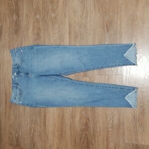 (8) SOFÍA Jeans by Sofia Vergara Skinny Ankle Light Wash Denim Jeans Frayed Hem