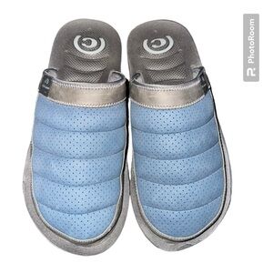 Cobian Hobgood Draino Mule Surf Water Shoes Water Drain System Teal Gray 10