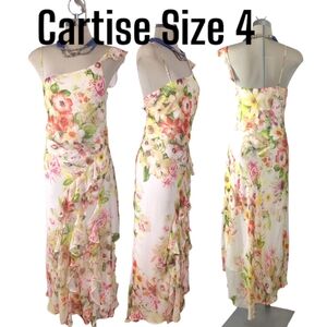 Cartise Luxury Designer Floral Maxi dress Size 4