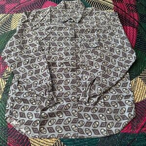 Vintage Liz Claiborne Equestrian Long Sleeve Button Up Size Large