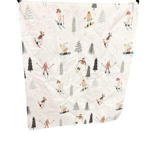 Snow Ski Kitchen Dish Towel