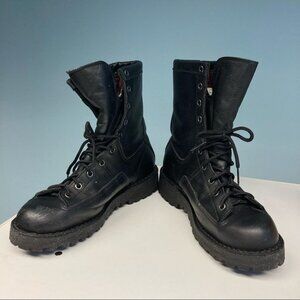 WOMEN - DANNER Sz 9 Moto Military Style Y2K Lined Leather Mid-Calf Lace Up Boots