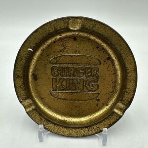 Vintage BURGER KING‎ Metal Ashtray Fast Food Restaurant Advertising 3.5"