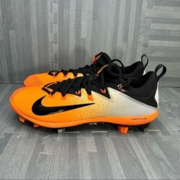 Nike Baseball Cleats Lunar Vapor Ultrafly Elite Mens Size 13 Orange/Black - Picture 1 of 7