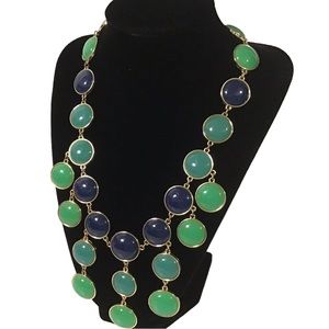 Banana Republic green/blue statement necklace