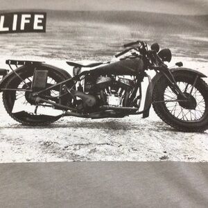 Life Motorcycle Print Short Sleeve Tee M