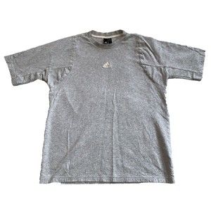 Adidas Thick T-Shirt Heather Gray Men's Size Large‎ Excellent Condition