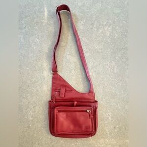 Red Leather Crossbody Bag