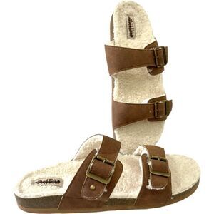 Mad Love Sherpa Multi Strap Slide Sandals