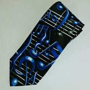 Ralph Marlin Mens Classic Tie Necktie Musical Design Polyester 58 Inches