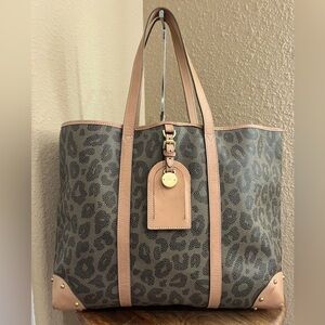 MULBERRY LEOPARD SCOTCHGRAIN TOTE