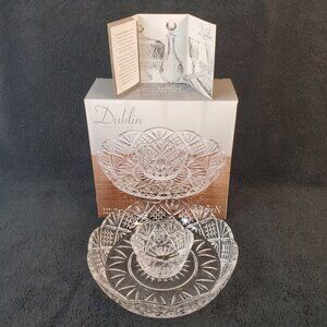 Chip and Dip Two Piece Server. Godinger Shannon Dublin Crystal Collection.