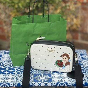 NWT Disney Limited Edition Kate Spade Beauty And The Beast Mini Camera Bag