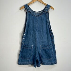 Faded Glory Overalls Vintage Denim Pockets Cowgirl Boho