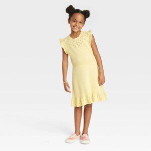 Pointelle Sweater Short-Sleeve Dress | Cat & Jack | Medium (8)