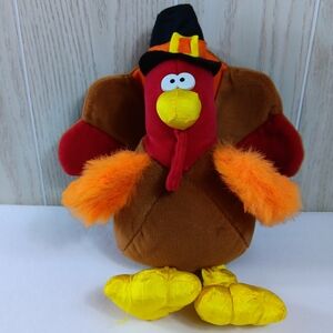 Thanksgiving Turkey Plush Gibson Greetings Stuffed Animal Toy Decor Vintage 90s