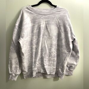 Lululemon Perfectly Oversized Crew Incognito Camo Alpine White Multi