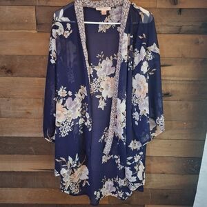 BAND OF GYPSIES OPEN Chiffon Kimono Oveesized SZ XS/S