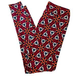 LuLaRoe Women’s Tall & Curvy Geometric Colorful Leggings