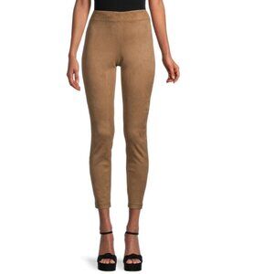 Max Studio NWT Camel Vicuna Faux Suede Leggings Size S