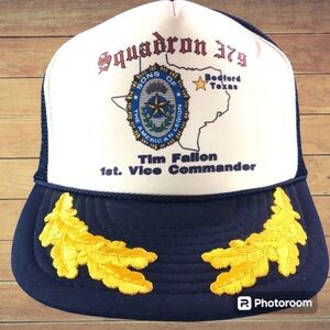 Vintage Sons Of The American Legion Military Trucker Style SnapBack Hat Squadron