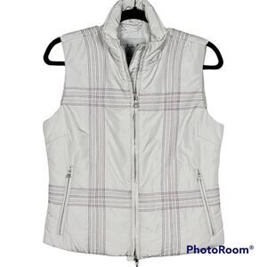 Belfe White Stitch Puffer Vest SZ 4