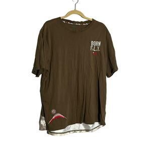 Born Fly Brown Short Sleeve Eagle Snake Camo Crewneck T Shirt 2X