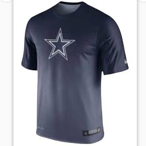 NFL Team Apparel Nike Dri-Fit Navy Ombré Short Sleeve Dallas Cowboys Star Tee S