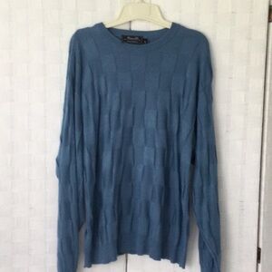 Mens Shirt by Marcelo size L color blue washable long sleeves.    #407