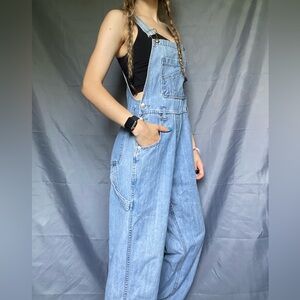 Vintage 100% Cotton Classic Nuovo Country Seat Jeanswear Overalls Size Medium